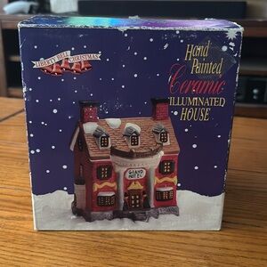 Hand painted ceramic illuminated house grand Hotel